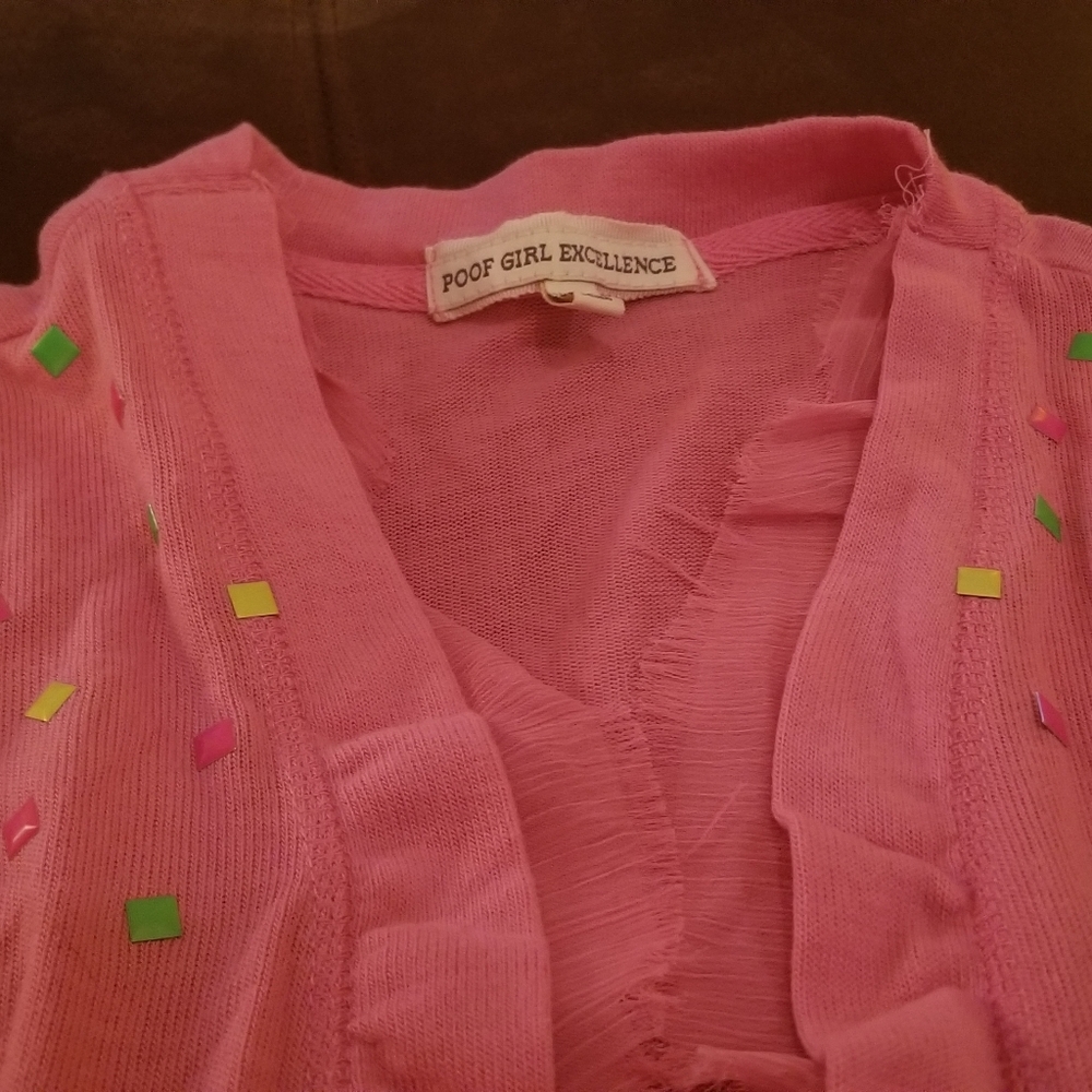 Girls pink cardigan